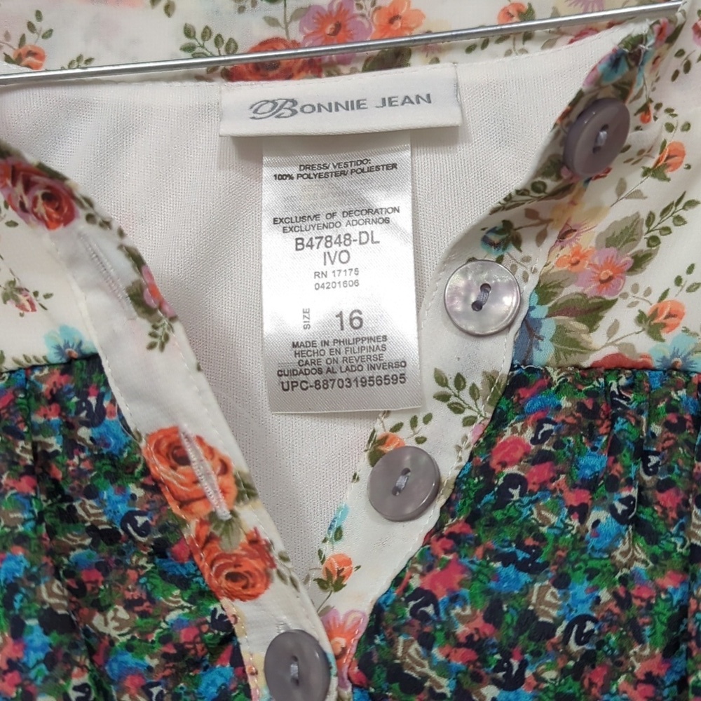 🌟NWT Bonnie Jean Girl Floral and Lace Dress - Picture 6 of 8
